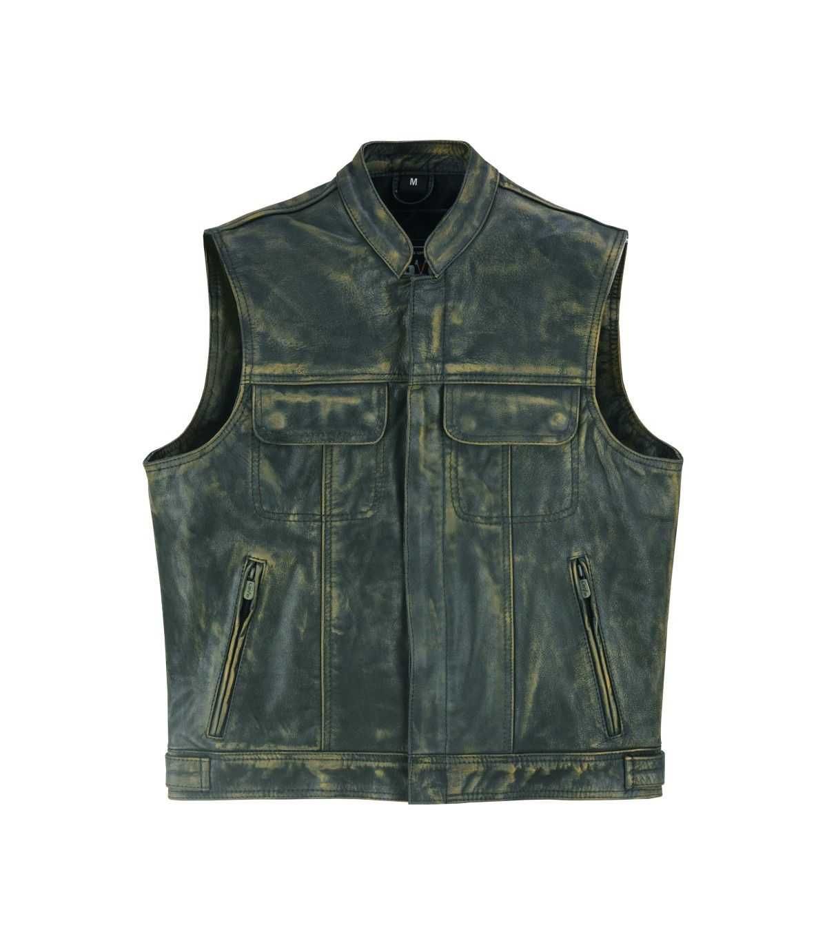 Colete de couro (Sons of Anarchy) Unisexo Moto Motard pele