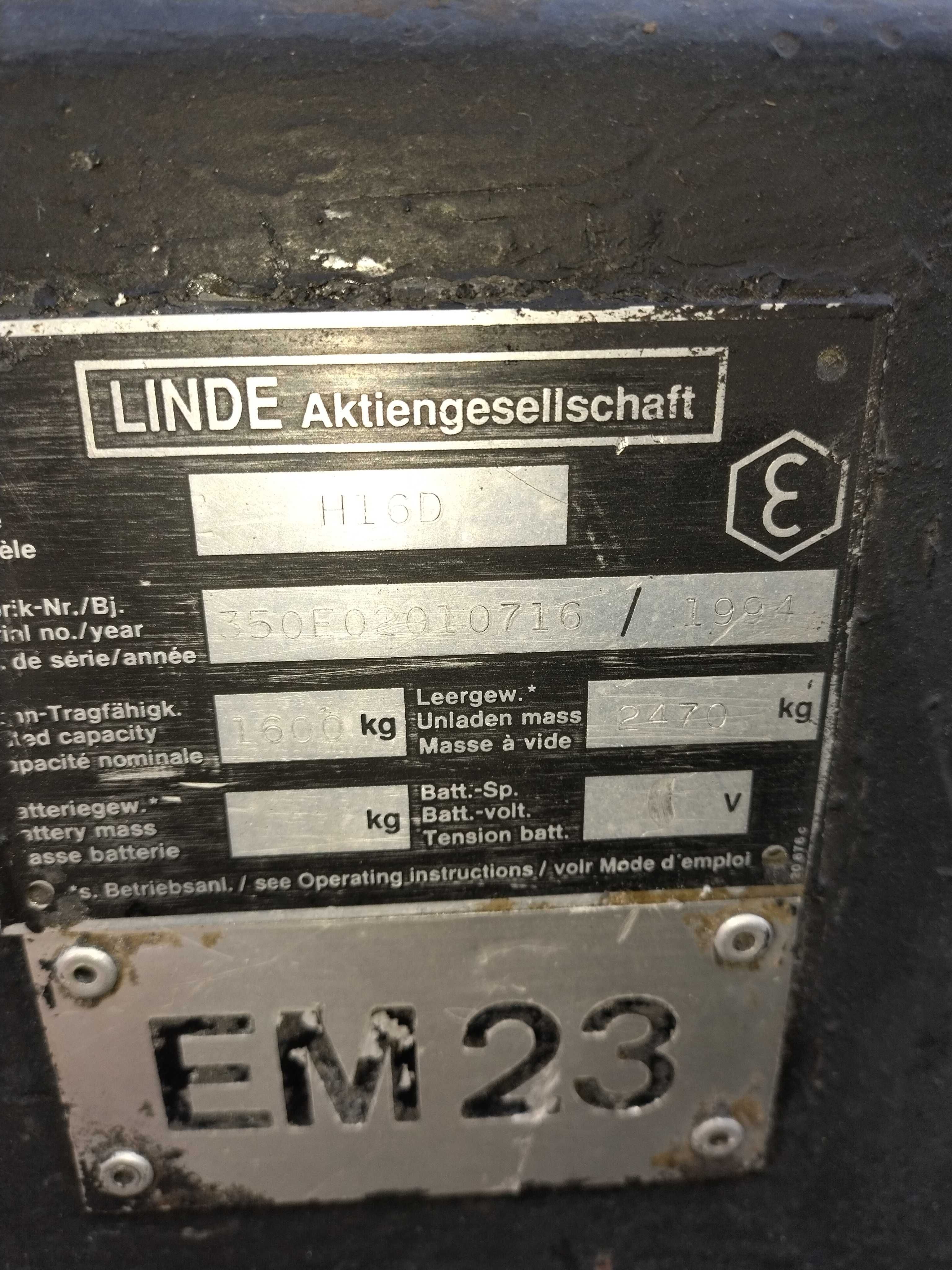 Empilhador LINDE H16D Diesel 1600kg