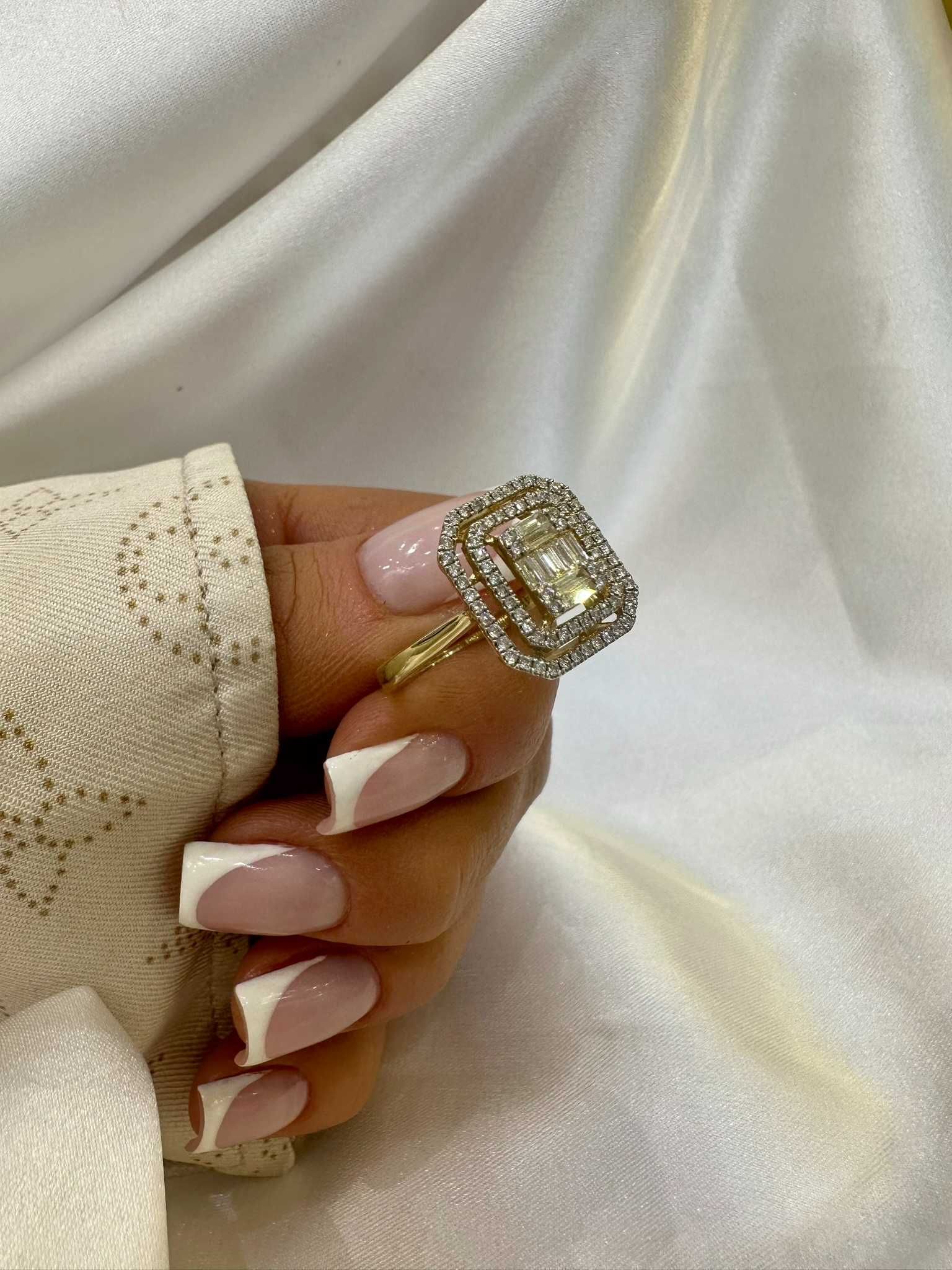 Pierścionek z diamentami naturalnymi 0.41ct