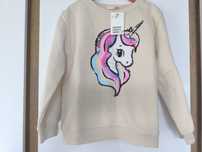 Bluza jednorożec H&M 122/128