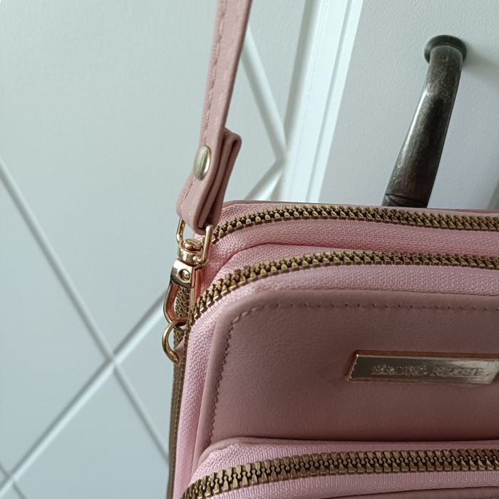 Torebka damska mała pudrowy róż