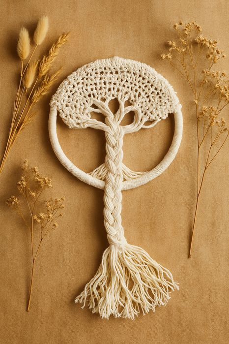 Makrama "Drzewo Życia" mała dekoracja ścienna boho
Nowa
