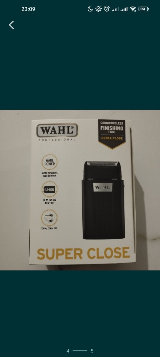 Професійна бритва Wahl Super Close 3616-0470