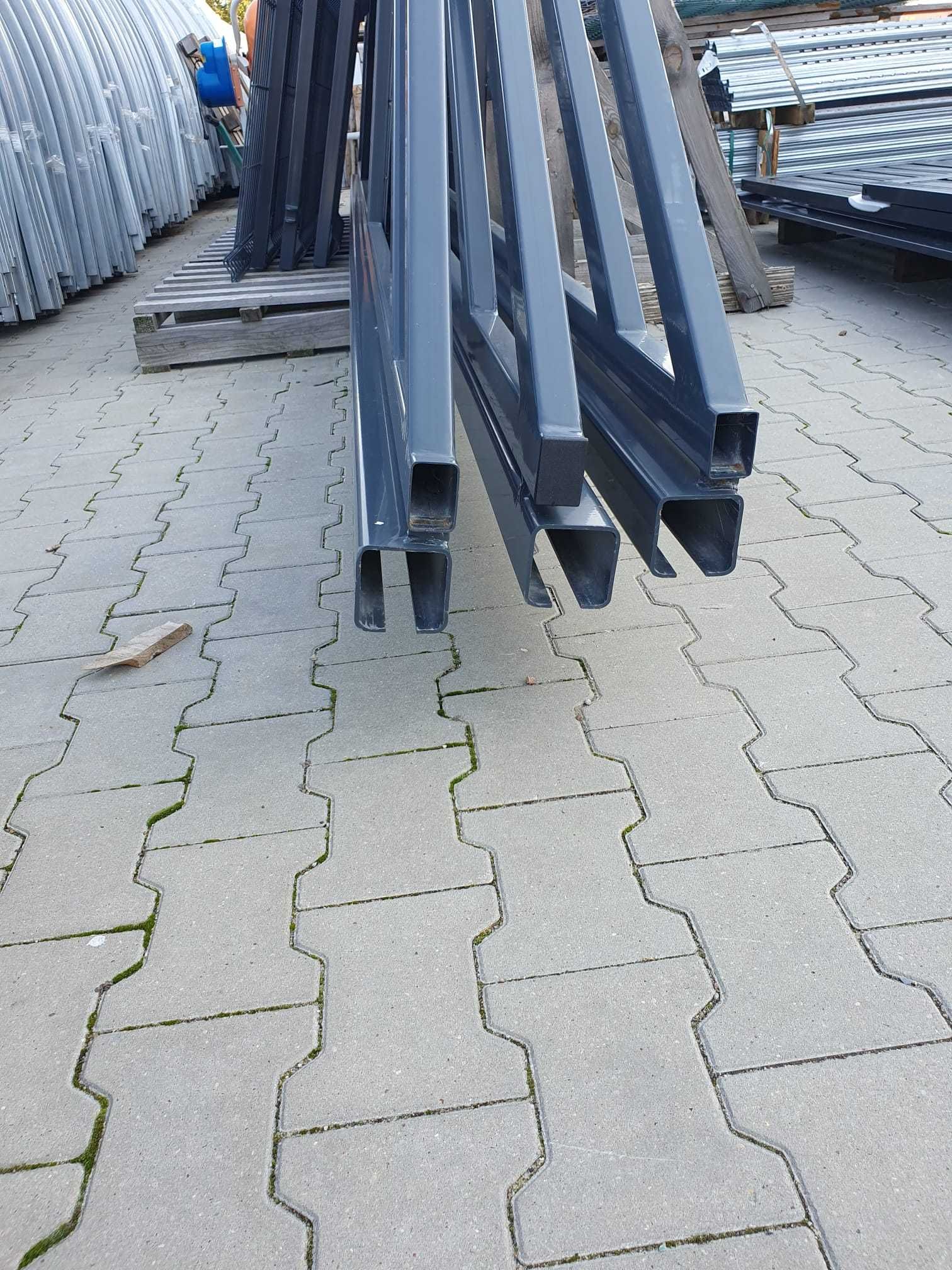 Brama przesuwna panelowa 4m RAL7016 - komplet od ręki
