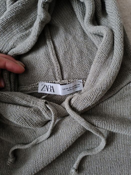 Sweterek krótki rękaw z kapturem Zara M
