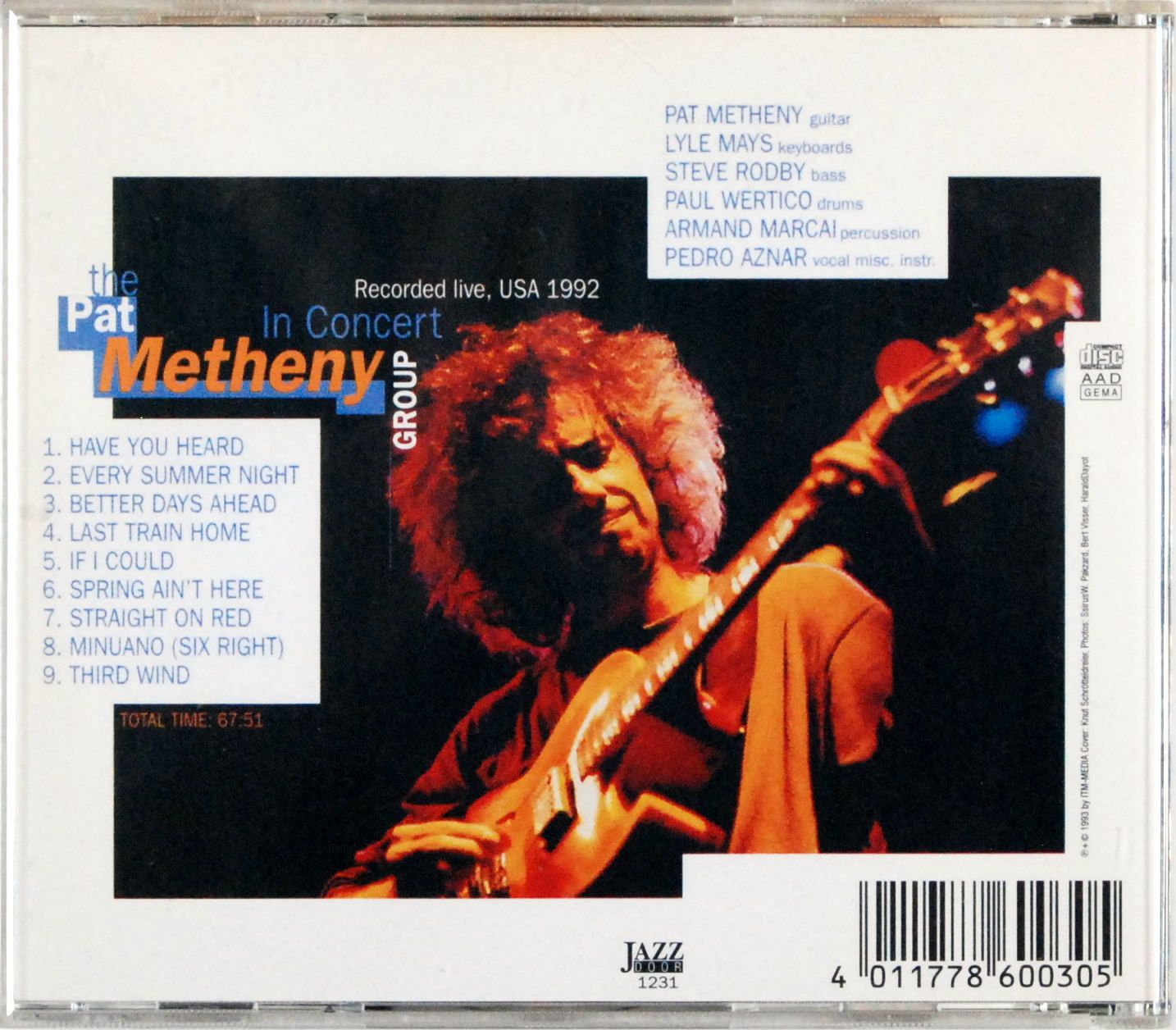 (CD) The Pat Metheny Group - In Concert 1993r.