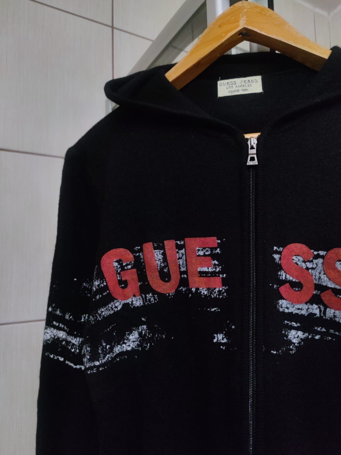 Bluza sweter sweterek XL Guess Jeans 1981 Los Angeles wełna wełniana h