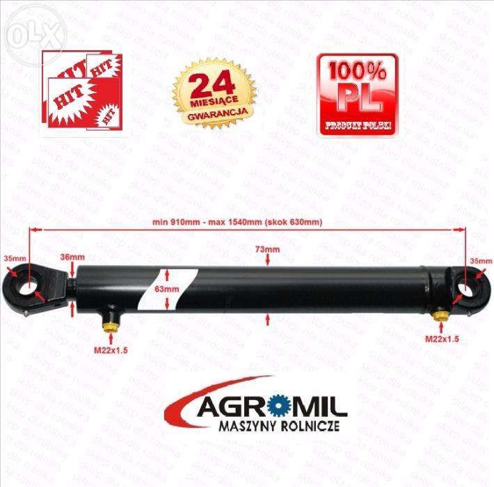 Cylinder siłownik hydrauliczny SKOK 630 L 910 dwustronny