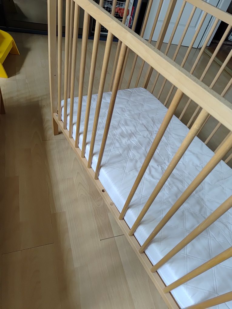 Łóżeczko dziecięce ikea singlar z materacem łóżko dla dziecka