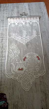 Panel kuchenny Vintage ażurowy haftowany 65 x 29 cm
