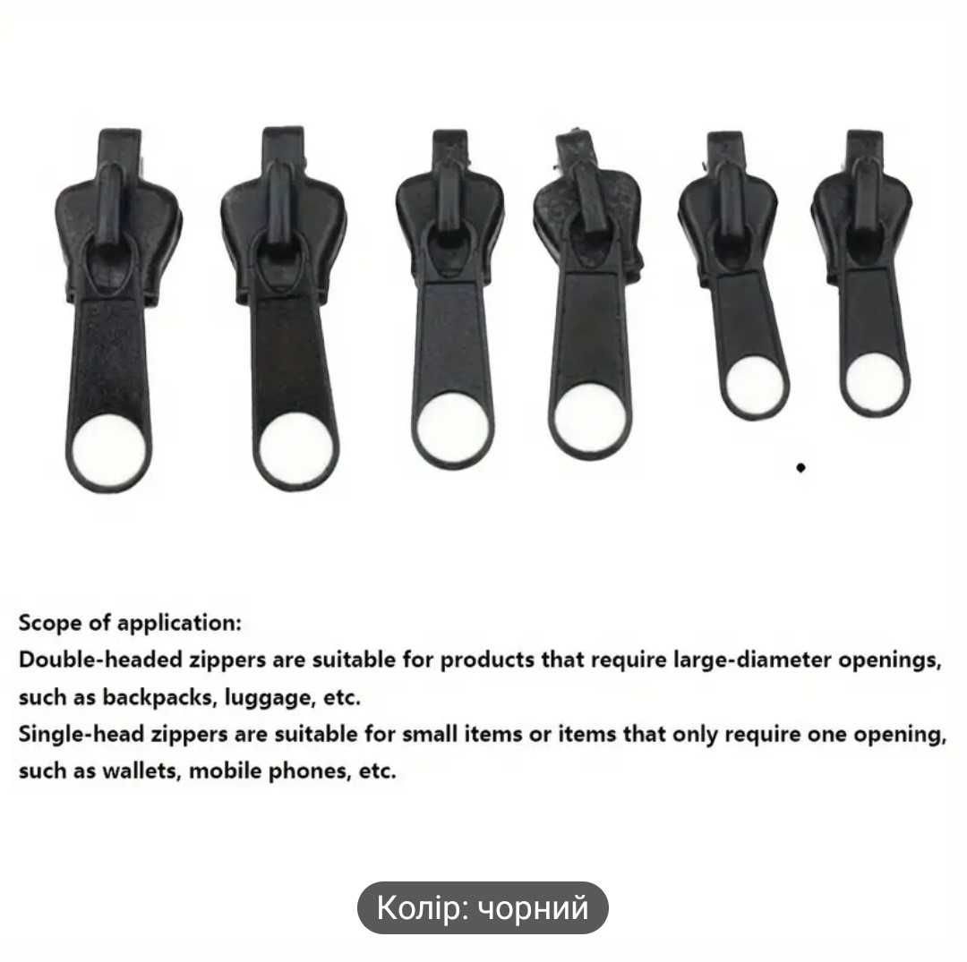 Набір для миттєвого ремонту блискавок Zipper Repair Kit 6 шт – новий!