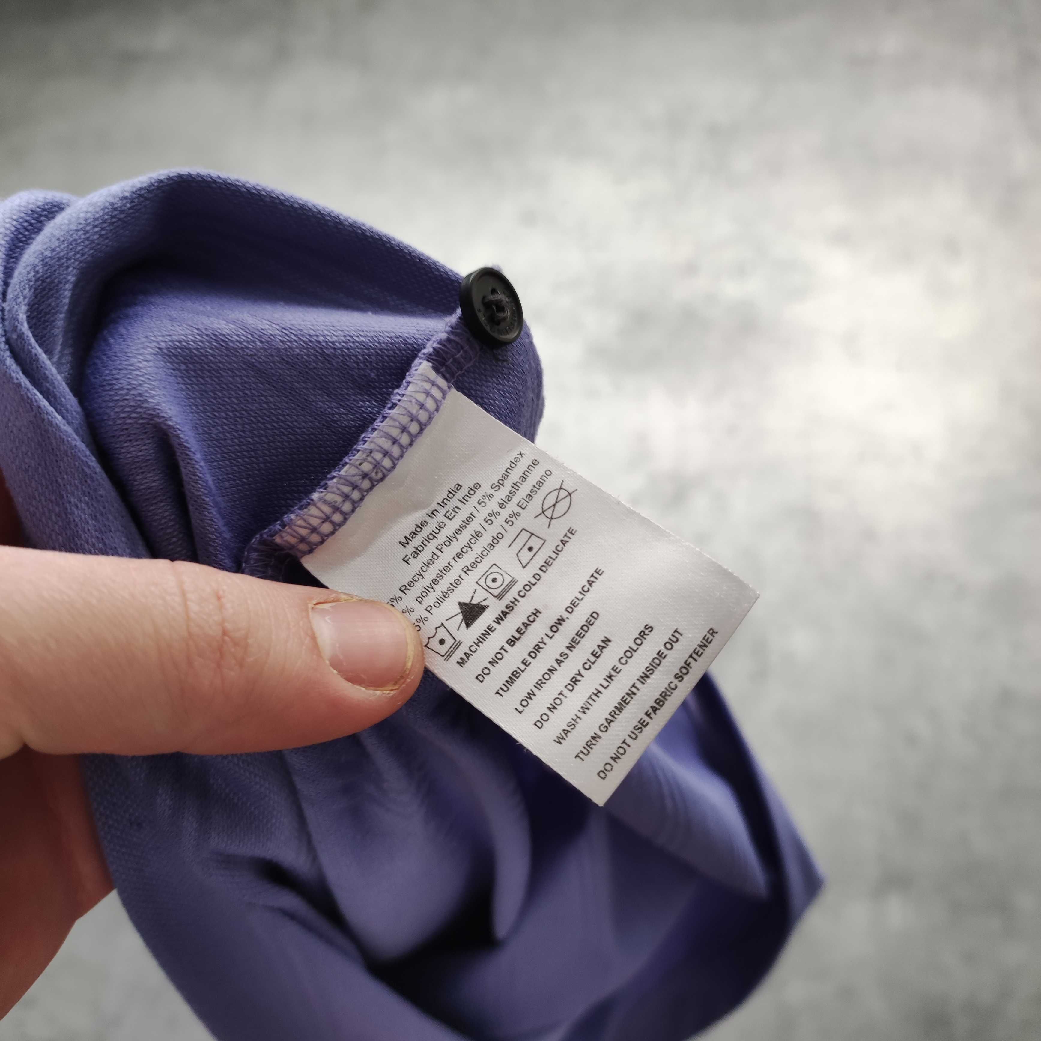 MĘSKA Koszulka PREMIUM Lato Fioletowa CK Małe Logo Calvin Klein Haft
