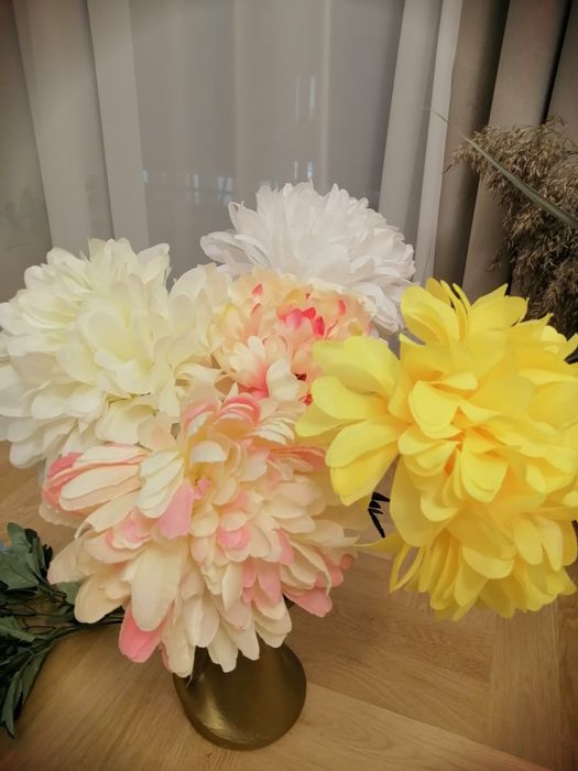 Chryzantemy duże, nowe 5 sztuk