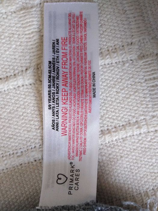 Gorro Cinzento Primark 5-9 Years Old