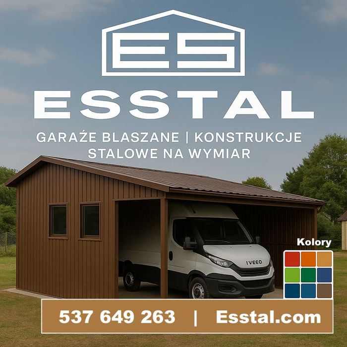 Wiata Blaszana Garaż | HALA MA MASZYNY | Magazyn Rolniczy | - ESSTAL*