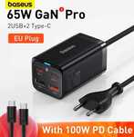 Зарядний пристрій Baseus GaN3 Pro Desktop 65W CCGP040101 (ccdk65e)