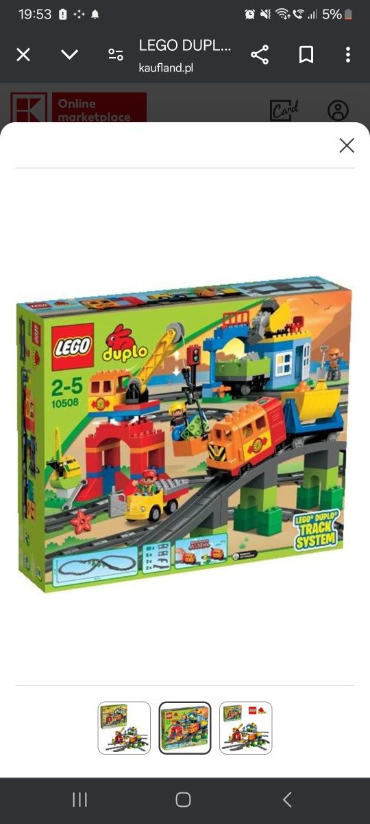 Lego duplo 10508 pociąg tory kolejka