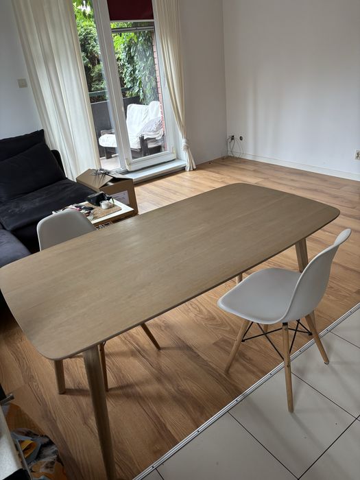 Stol jadalniany do kuchni dunski skandynawski design drewniany dab