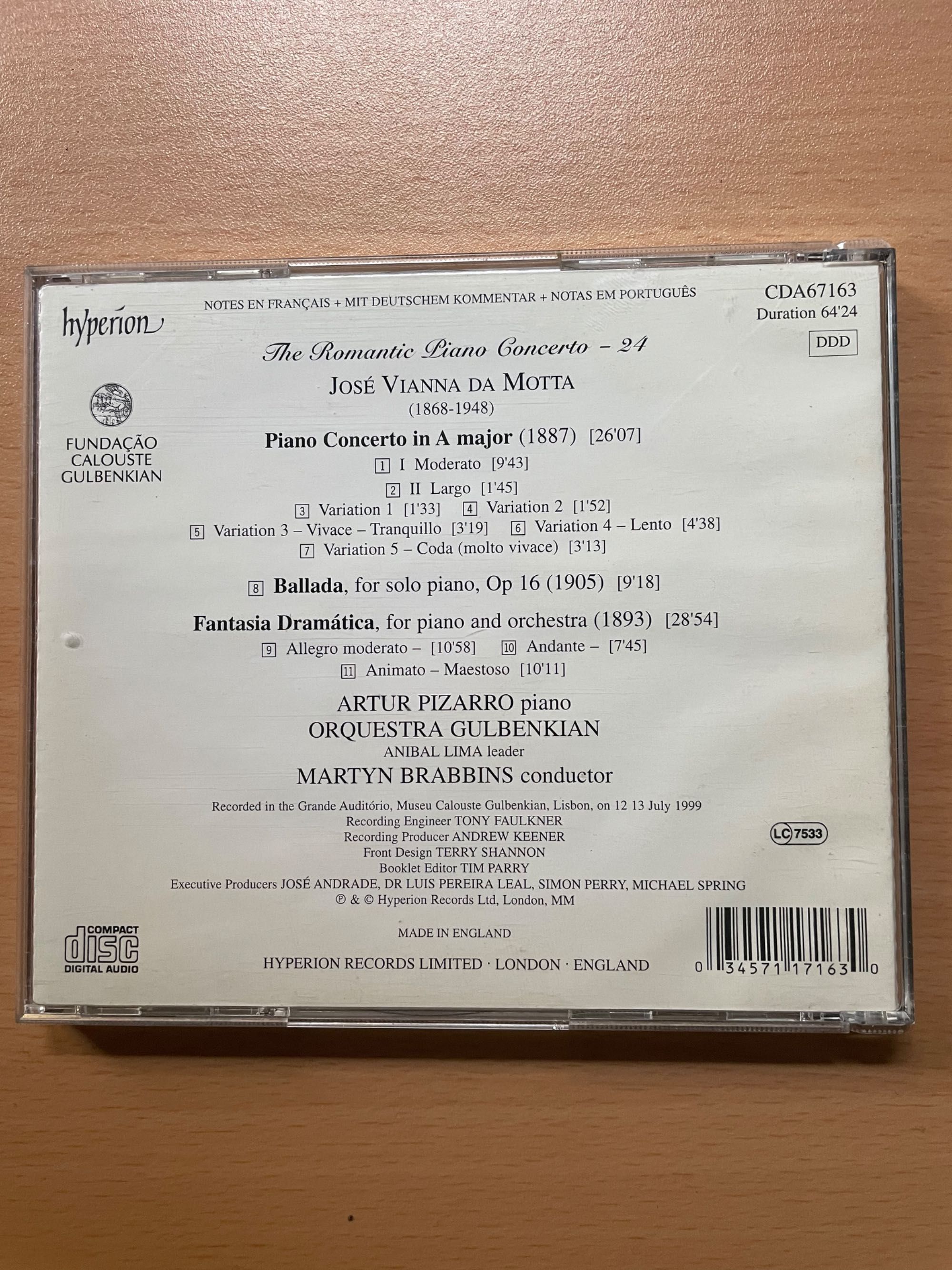 CD Vianna da Motta piano e Orquestra . Gulbenkian