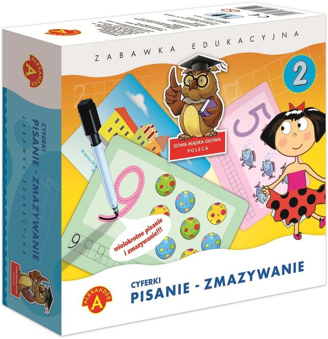 Zabawka edukacyjna Alexander Cyferki pisanie - zmazywanie