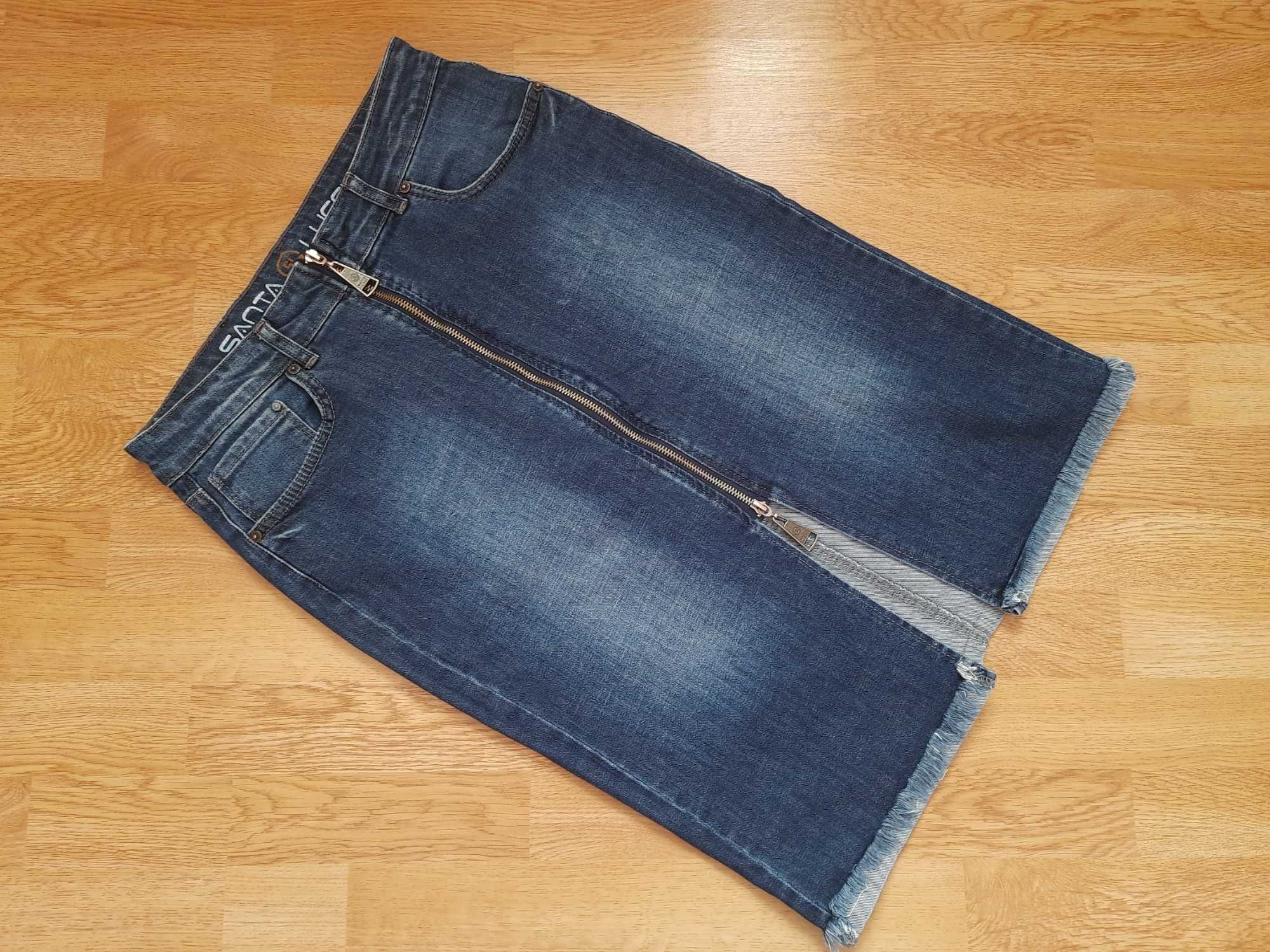 Юбка джинсовая на молнии, 46 размер