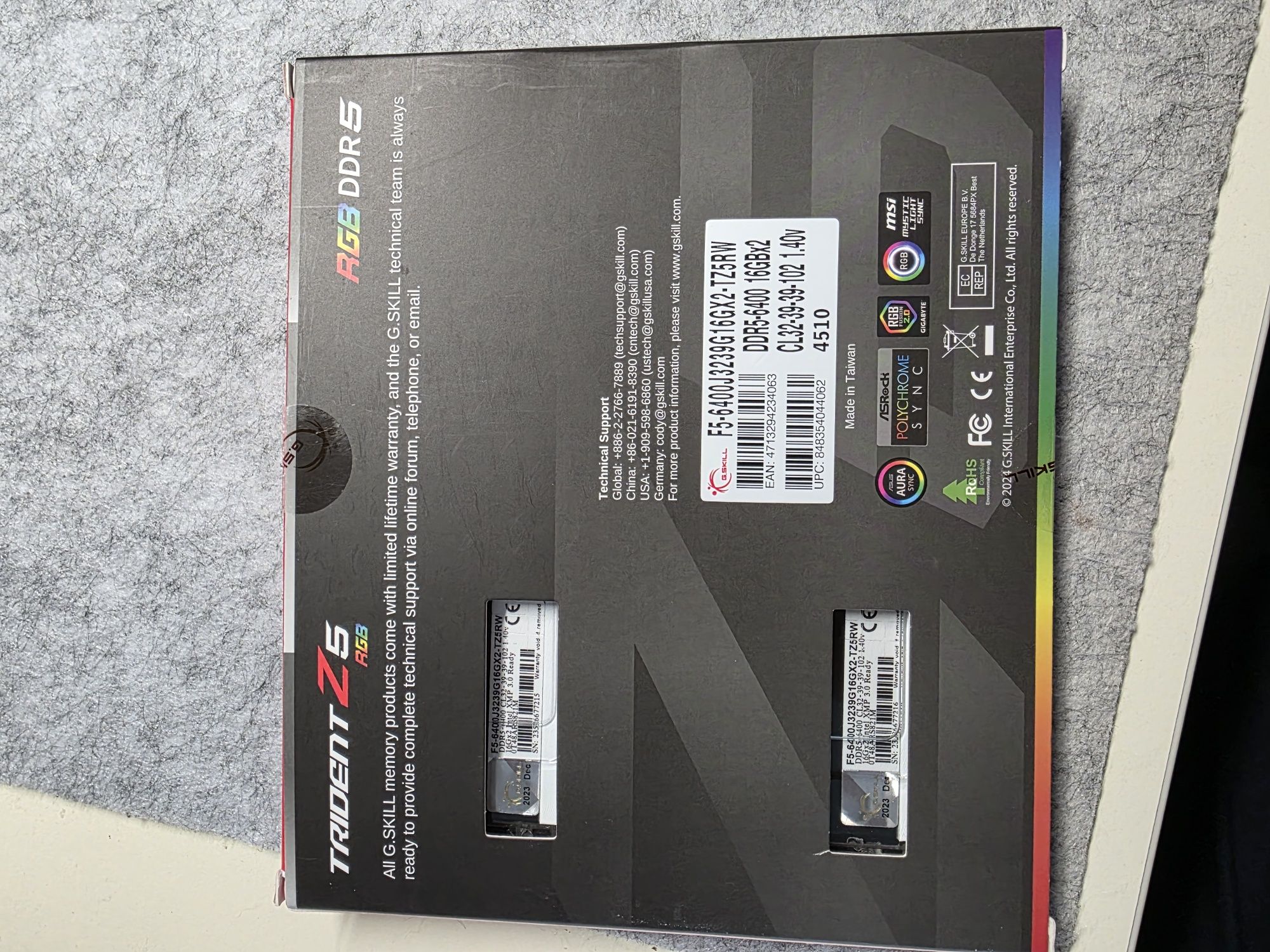 G.Skill 32GB Trident Z5 RGB DDR5 6400