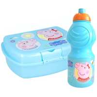 Śniadaniówka pojemnik lunchbox + bidon Świnka Peppa