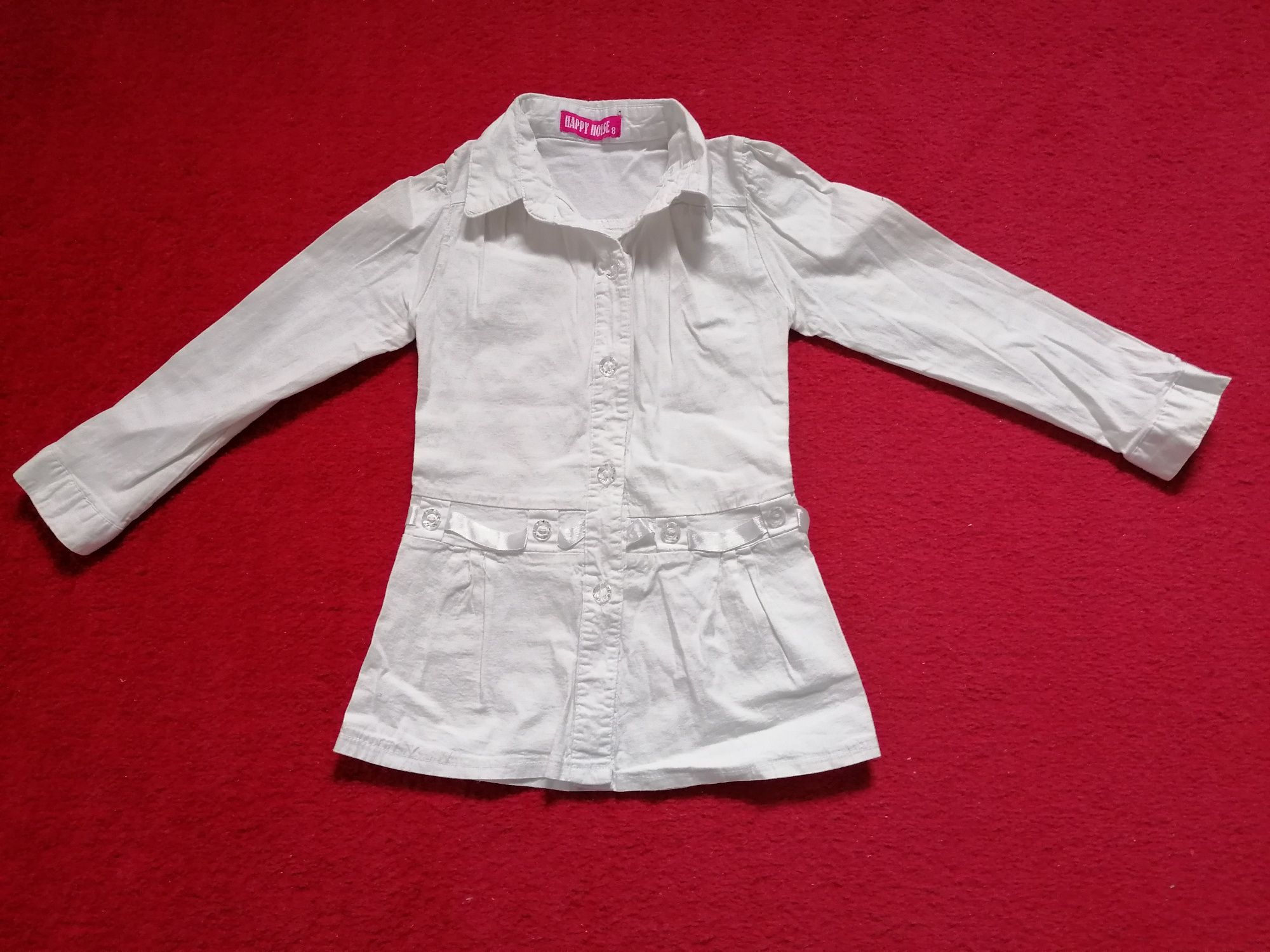 Biała koszula tunika roz 122/128 (8 lat)
