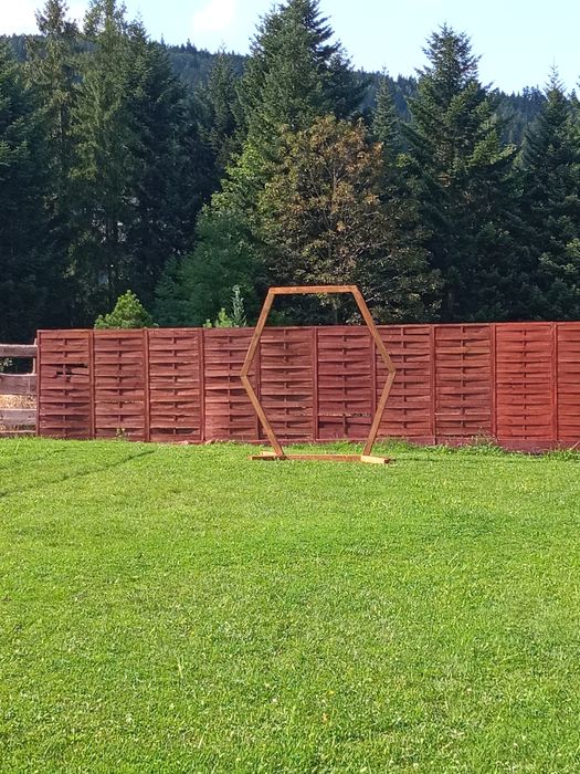 Scianka weselna, heksagon , sztalugi