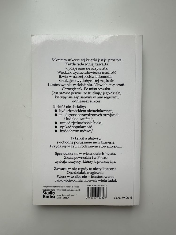 „Jak zdobyć przyjaciół i zjednać sobie ludzi” Dale Carnegie JAK NOWA