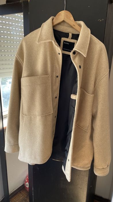 Casaco camisa de Lã