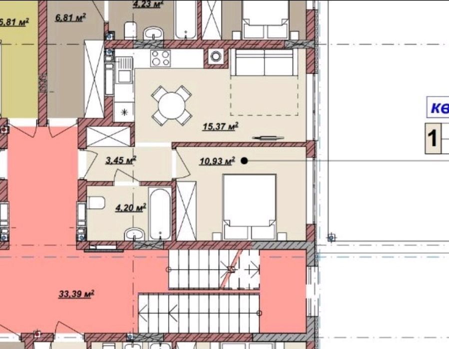 Продаж 1кім.квартири в новобудові ЖК Б4