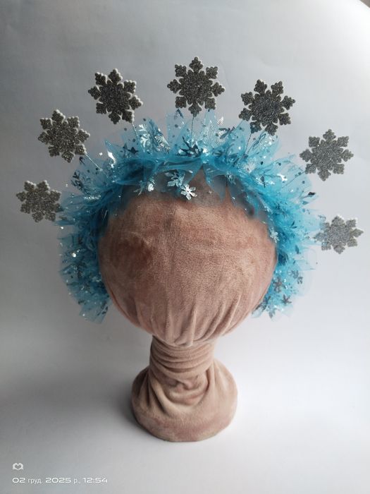 Обідок сніжинки обруч сніжинка обруч на свято зими