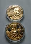 2x Medal pozłacany Jan III Sobieski , Jan Paweł II