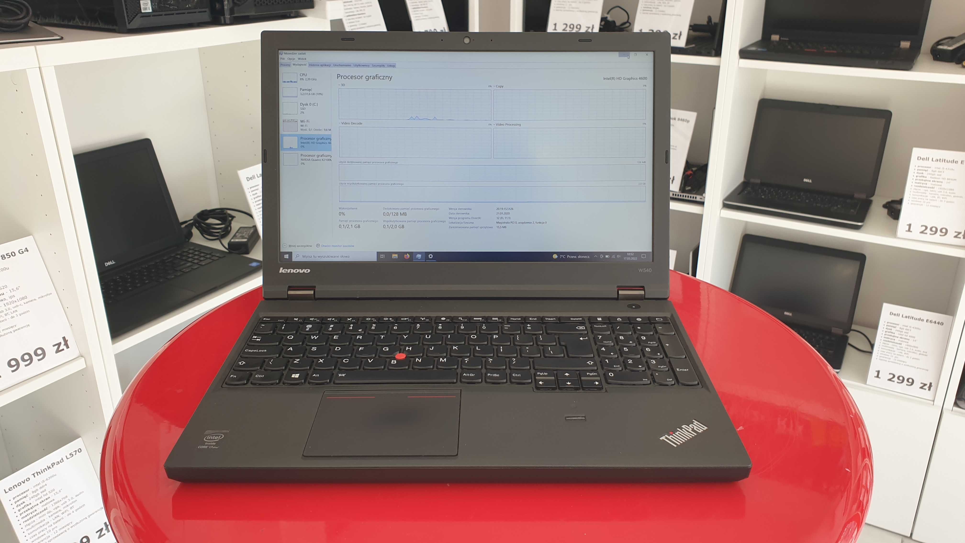 Laptop Poleasingowy Lenovo z serii ThinkPad T, W, X, P, Yoga, FV23