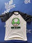 Nintendo Super Mario Bros Get a Life L Tshirt camisa 1up Cogumelo Rara