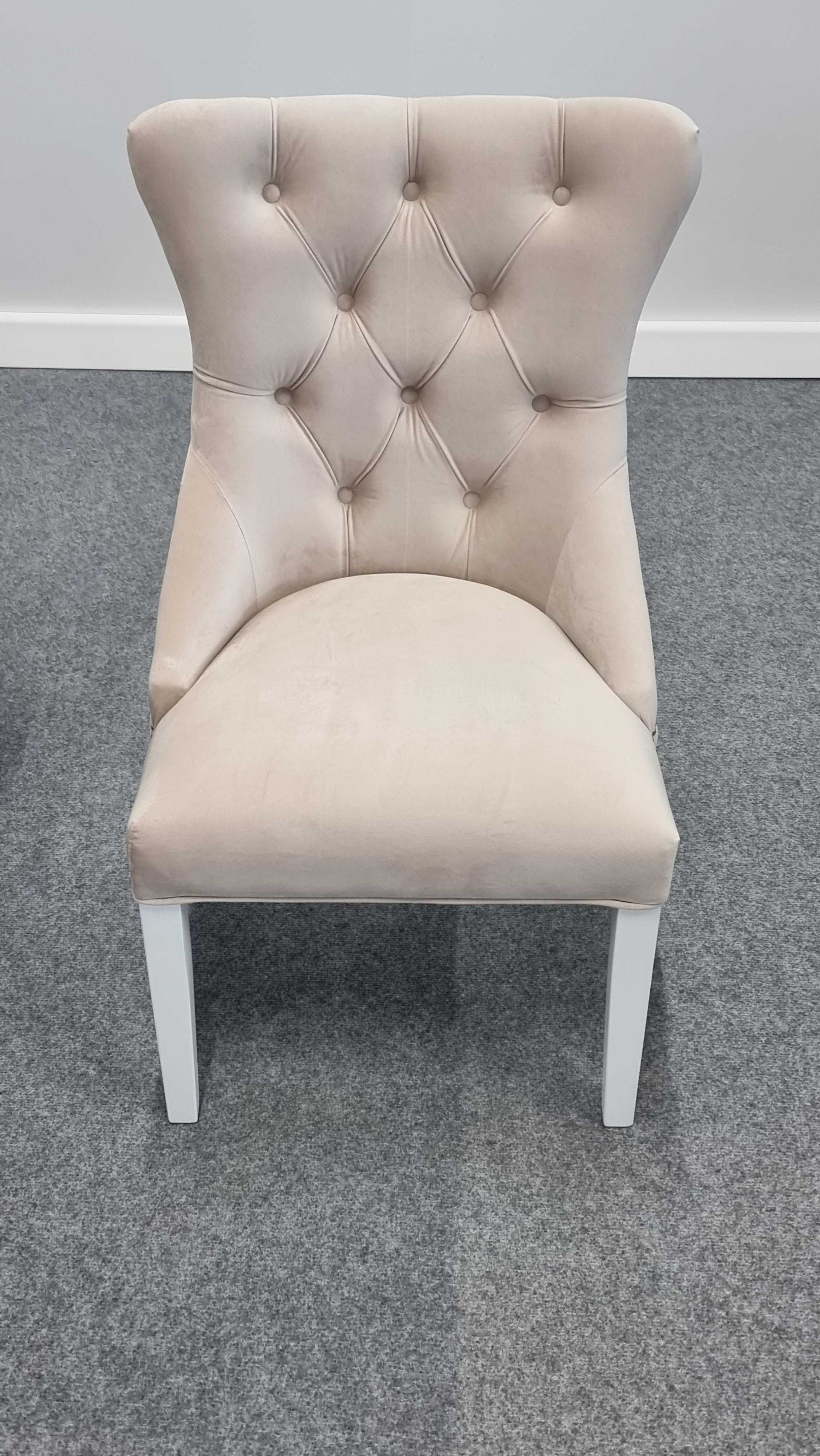Krzesło wygodne glamour pikowane do salonu jadalni nowe Producent