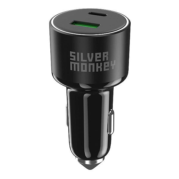 Ładowarka samochodowa Silver Monkey Sma014, 100w 1xUSB-C Pd 1xUSB-A Qc