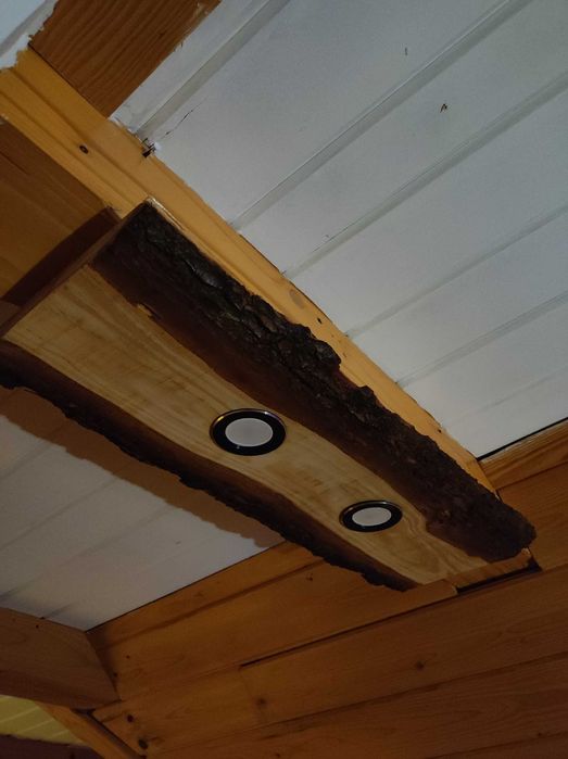 Lampa sufitowa z drewna + LED – styl loft/rustykal ŻARÓWKI w cenie