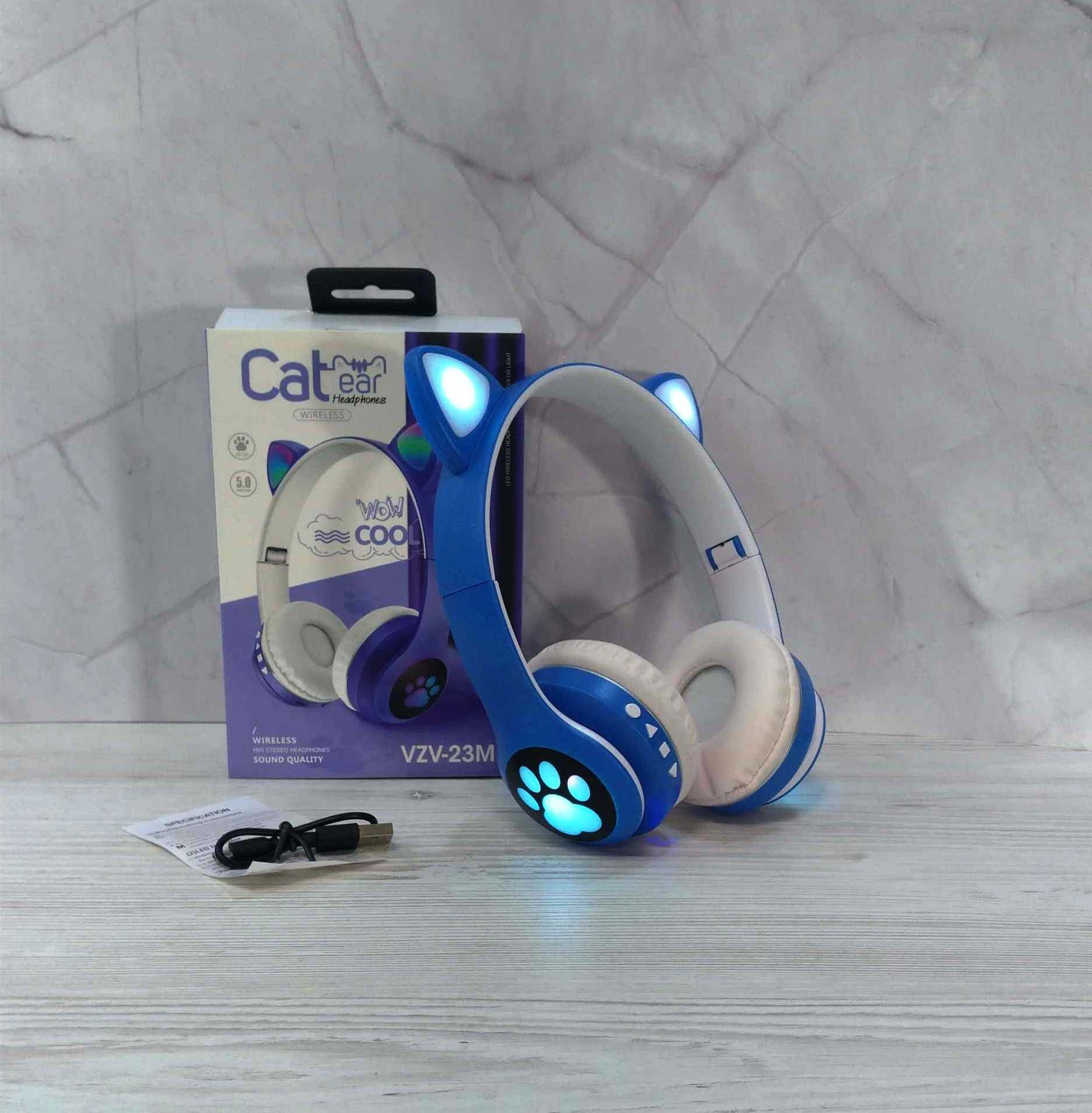 Бездротові Bluetooth навушники CAT VZV-23M LED наушники з вухами