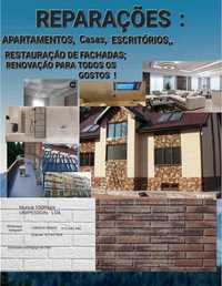 REPARAÇÕES : Apartamentos, Casas, Escritórios,, Restauraçáo de Fachada