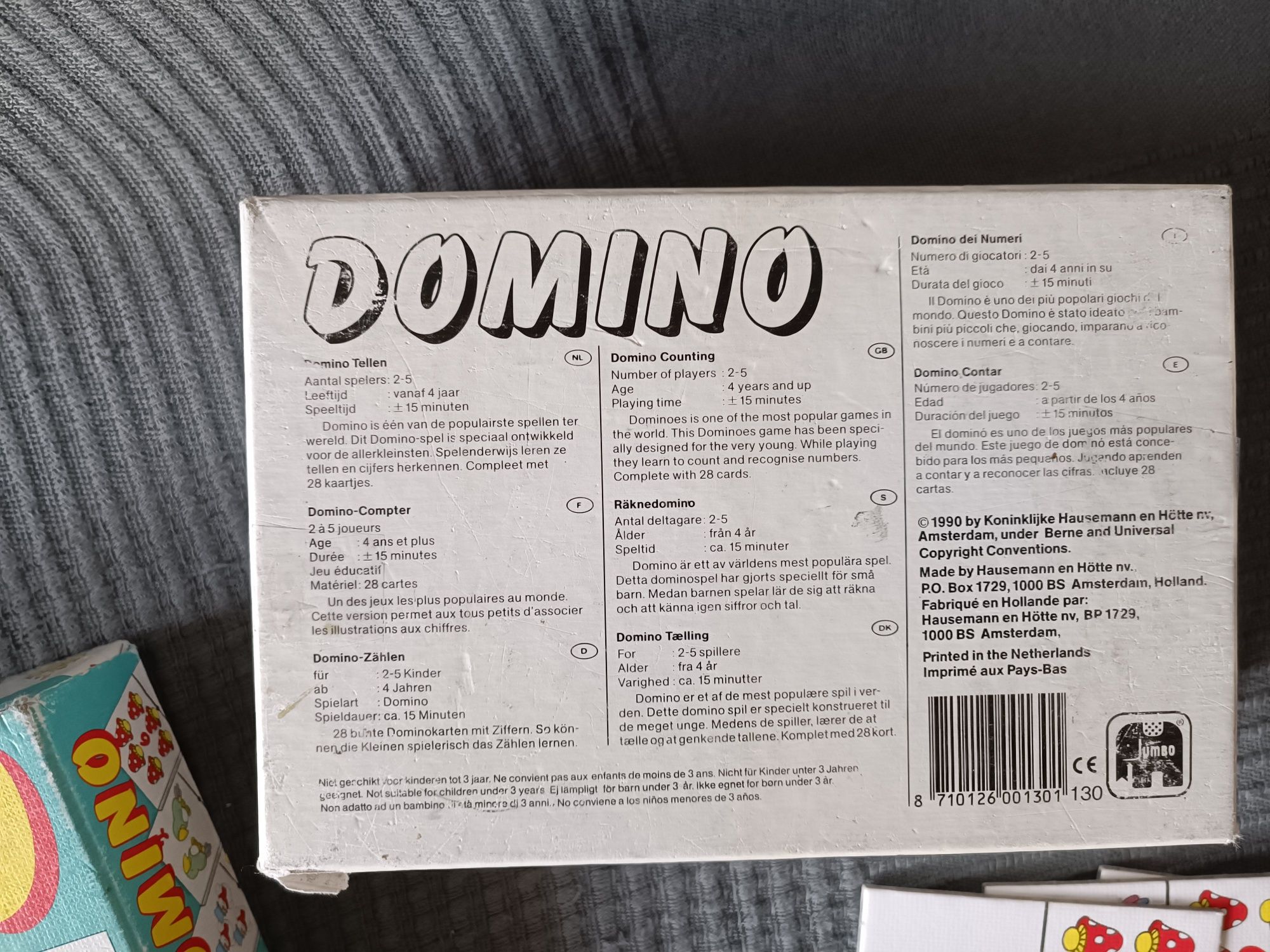 Domino 27 elementów, zabawa domino, Jumbo toys