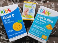 Детский Витамин Д3 C Омега жидкий для детей в каплях Baby California