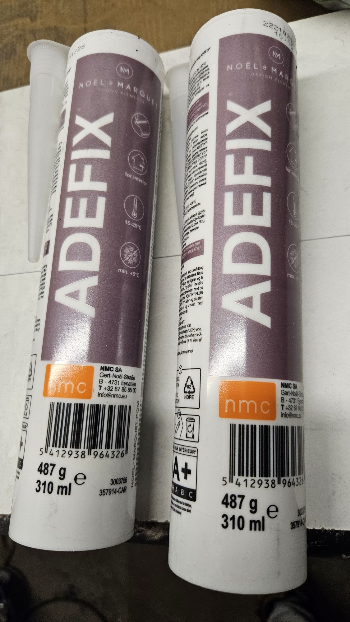 Klej do sztukaterii i listew przypodłogowych NMC ADEFIX 310ml 2 szt