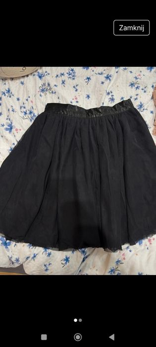 Piękna tiulowa czarna spódnica r.38