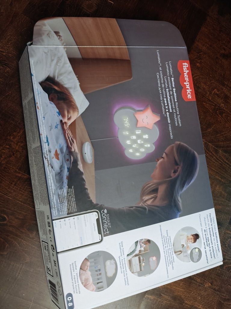 Chmurka Lumalou Fisher Price, uspakajacz z aplikacją, zegarek, rutyna