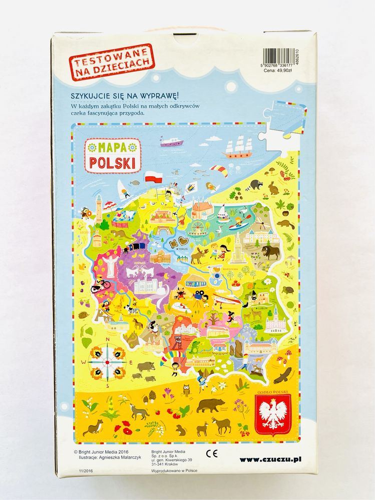 PUZZLE 5+ Mapa Polski (CzuCzu)