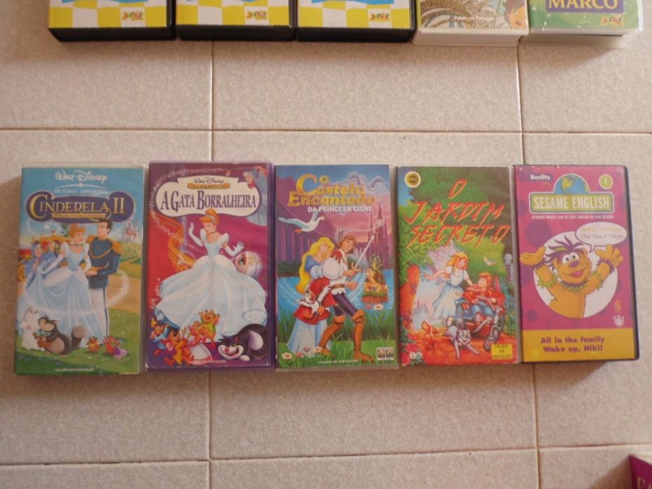 15 cassetes de video vhs desenhos animados