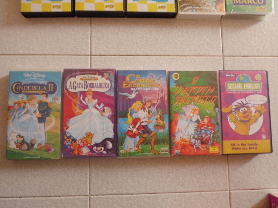 15 cassetes de video vhs desenhos animados