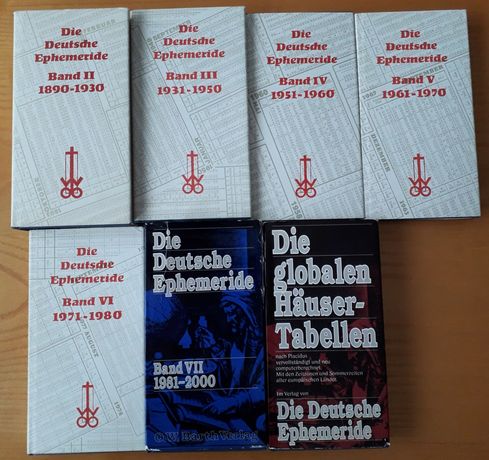 Efemerydy Planet 7 tomów Die Deutsche Ephemeride  Wilhelm Barth Verlag